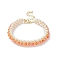 Braccialetti di perle d'imitazione di vetro e perline bicono BJEW-MZ00035-01-1