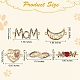 5 pz 5 stili festa della mamma in ottone micro pavimenta ciondoli colorati con zirconi cubici ZIRC-SZ0004-58-7