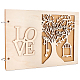 Gorgecraft livre d'or de mariage en bois arbre de l'amour livre d'or rustique 11