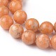 Naturel orange quartz brins de perles G-L528-01C-2