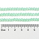 焼き付け塗装透明ガラスビーズ連売り  模造オパール  多面カット  双円錐形  春の緑  4~4.5x3.5~4mm  穴：0.9mm  約84個/連  13.58~13.78インチ（34.5~35cm） DGLA-F029-J4mm-05-5