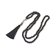 Tassel Pendant Necklaces NJEW-JN02215-01-1