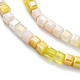 Brins de perles de verre de galvanoplastie de couleur dégradée X-GLAA-E042-05C-3