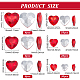 FINGERINSPIRE 78 Pcs Pointed Back Rhinestone 6 Sizes Glass Rhinestones Gems Red Heart Shape Crystal Jewels Embelishments with Silver Plated Back Glass Diamante Faceted Stone for Craft Jewelry Costume RGLA-FG0001-14-2