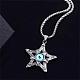 Collier pendentif étoile à cinq branches collier pendentif étoile en acier titane résine vintage bijoux mauvais œil breloques gardien pour hommes femmes JN1108A-3