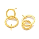 Doppi anelli 925 orecchino pendente in argento sterling STER-Q192-27G-2