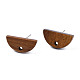 Fornituras de aretes de madera de nogal MAK-N032-012-2