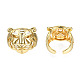 Brass Tiger Open Cuff Ring RJEW-N037-018-3