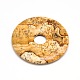 Donut/Pi Disc Natural Gemstone Pendants G-L234-40mm-11-1