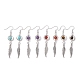 4 Pairs 4 Styles Natural & Synthetic Mixed Gemstone Dangle Earrings Set EJEW-TA00346-1