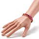 Bracciali elasticizzati con perline di conchiglia tinti naturali per bambini BJEW-JB06395-01-3