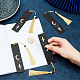 PandaHall 4pcs Brass Bookmarks Moon Feather Book Markers Elegant Black Book Markers Metal Bookmark Gift for Men Women Book Lover Mother's Day Christmas Valentines Day Thanksgiving Birthday AJEW-WH0258-391-3
