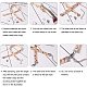 PH PandaHall 400PCS 5 Color Iron Ribbon Ends Bracelet Bookmark Pinch Clamp Cord Ends Fasteners Clasp Leather Crimp Ends Jewelry Making Findings IFIN-PH0023-27-5