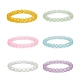 Ensembles de bracelets extensibles en perles rondes en verre dépoli pour femmes BJEW-JB09174-4
