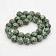 Tache verte naturelle jasper perles rondes G-J276-04-12mm-2