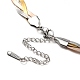 304 ожерелье из нержавеющей стали с тройной цепочкой в виде елочки для мужчин и женщин NJEW-H167-01-3