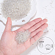 Fingerinspire 12/0 cuentas de semillas de vidrio 2 mm espaciador suelto forrado de plata (16500 piezas) cuentas de pulsera redondas (transparentes) para hacer joyas SEED-OL0001-10A-01-2