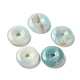 Natural Flower Amazonite China Safety Buckle Pendants G-M419-01A-1