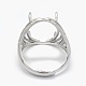 925 componentes de anillo de dedo de garra de diamante de imitación de plata esterlina STER-E061-43P-4