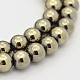 Chapelets de perles rondes en hématite synthétique sans magnétique G-D617-4mm-26-1