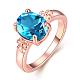 Exquisite Brass Glass Oval Finger Rings for Women RJEW-BB02234-6-1