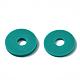 Flat Round Eco-Friendly Handmade Polymer Clay Beads CLAY-R067-10mm-07-4