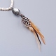Natural Freshwater Pearl Pendant Necklaces NJEW-F174-29-3