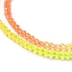 Transparent Gradient Color Glass Beads Strands GLAA-H021-01B-09-3