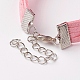 Bracelets multi-brins avec cordon en faux suède BJEW-JB03233-4