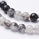 Chapelets de perles en quartz rutile noir naturel X-G-D295-8mm-3