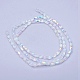 Chapelets de perles en verre transparent électrolytique EGLA-E046-C01-2