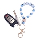 Bracelet porte-clés en perles rondes en silicone KEYC-SW00006-04-1