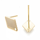 Brass Stud Earring Findings KK-N186-60-2