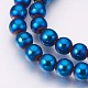 Electroplate Non-Magnetic Synthetic Hematite Beads Strands G-F585-C07-8mm-1