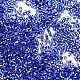 Mgb松野ガラスビーズ  日本製シードビーズ  銀の丸い穴のガラスのシードビーズのライニング  ツーカット  六角  ブルー  15/0  1x1x1mm  穴：0.8mm  約135000個/袋  450 G /袋 SEED-Q023B-44-2