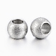 202 Stainless Steel Textured Beads STAS-K154-A-72P-2