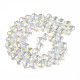 Electroplate Transparent Glass Beads Strands EGLA-N002-36-C04-2