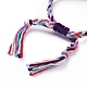 Adjustable Cotton Braided Cord Bracelets BJEW-E341-51I-3