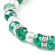 9pcs ensemble de bracelets extensibles en perles de verre et perles d'imitation 9 couleurs BJEW-JB08945-6