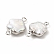 Ciondoli per connettore di perle keshi naturali barocche PEAR-P004-22B-P01-4