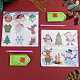 2 juego de 2 kits de pegatinas de pintura de diamante diy con tema navideño de estilo para niños DIY-SZ0003-43-3