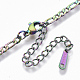 Ion Plating(IP) 304 Stainless Steel Figaro Chain Bracelets Making STAS-S105-JN962-3-4