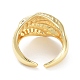 Brass Open Cuff Rings for Women RJEW-D016-05G-3