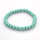 Faceted Opaque Solid Color Crystal Glass Rondelle Beads Stretch Bracelets BJEW-F072-08-1
