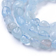 Natürliche Aquamarin Perlen Stränge G-P433-06B-01-3