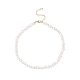 Collier de perles naturelles avec fermoir en laiton pour femme NJEW-JN04057-1