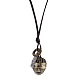 Adjustable Men's Zinc Alloy Pendant and Leather Cord Lariat Necklaces NJEW-BB16006-3