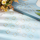 CREATCABIN 150pcs 1box Square Linking Rings Connectors Charms Beading Hoop Earring Finding Pendant Hollow Accessories Frames Bulk for Jewelry Making DIY Craft Art Creation Gift 15mm，Gold Color KK-CN0001-02-5