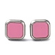 6 Pair 2 Color Square Acrylic Stud Earrings EJEW-A024-03A-3