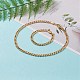 Women's Vacuum Plating 304 Stainless Steel Cuban Chains Bracelets and Necklaces Jewelry Sets SJEW-JS01156-10